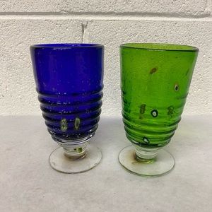 VTG Handblown Morano Glass Goblets